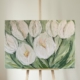 schilderij getiteld witte tulpen